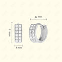 GNS - SILVER EARRINGS HUGGIE (CZ602S)