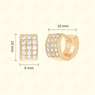 GNS - GOLD EARRINGS HUGGIE (CZ603G)