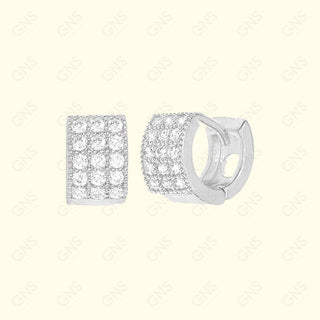 GNS - SILVER EARRINGS HUGGIE (CZ603S)