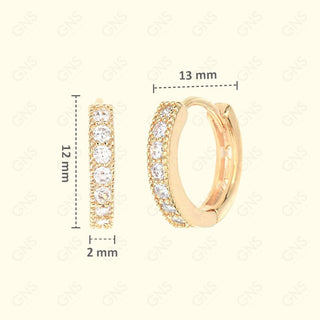 GNS - GOLD EARRINGS HUGGIE (CZ604G)