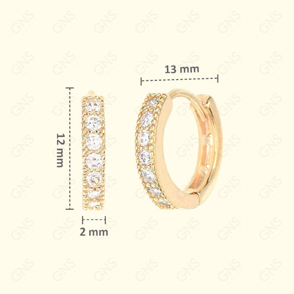 GNS - GOLD EARRINGS HUGGIE (CZ604G)