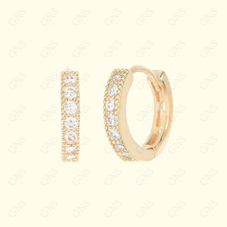 GNS - GOLD EARRINGS HUGGIE (CZ604G)