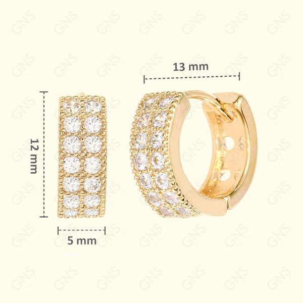 GNS - GOLD EARRINGS HUGGIE (CZ605G)