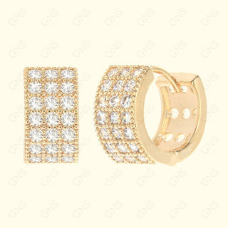 GNS - GOLD EARRINGS HUGGIE (CZ606G)