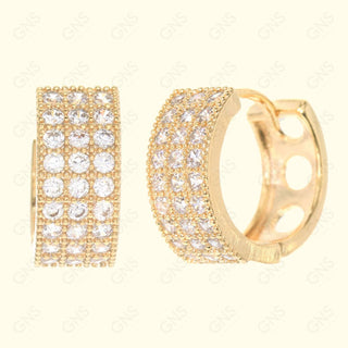 GNS - GOLD EARRINGS HUGGIE (CZ609G)