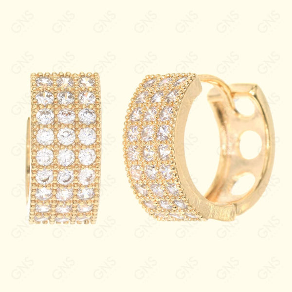 GNS - GOLD EARRINGS HUGGIE (CZ609G)