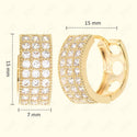 GNS - GOLD EARRINGS HUGGIE (CZ609G)