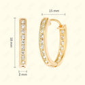 GNS - GOLD EARRINGS HUGGIE (CZ610G)