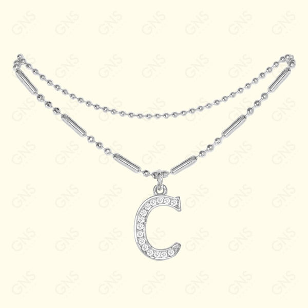 GNS - ANKLET INITIAL SILVER