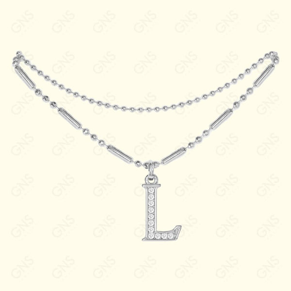 GNS - ANKLET INITIAL SILVER