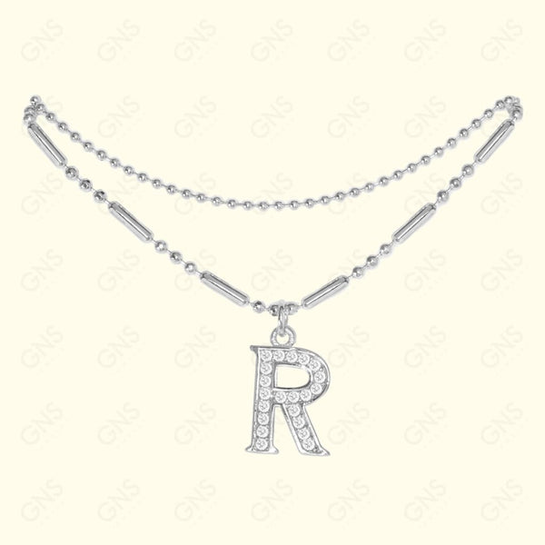 GNS - ANKLET INITIAL SILVER