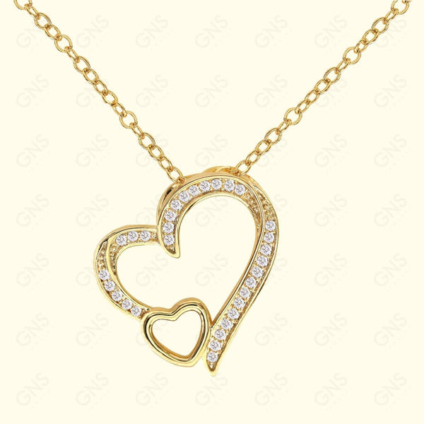 GNS - Gold Heart Necklace (CZN04G)