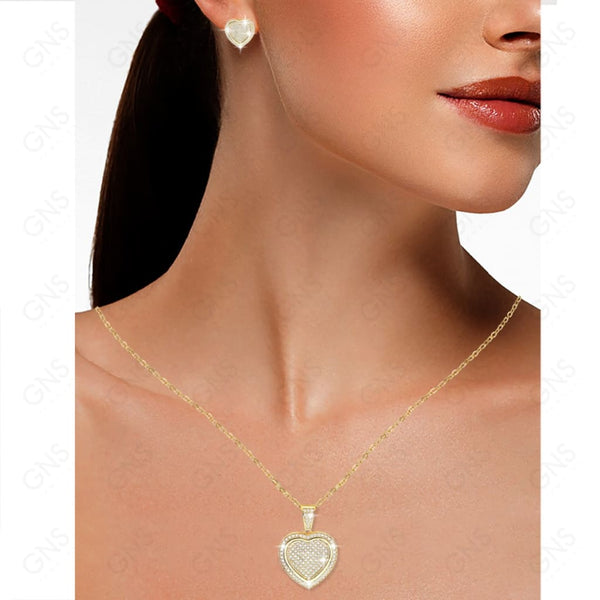 GNS - Gold Heart Necklace (CZN27G)