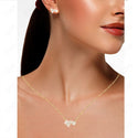 GNS - Silver Double Heart Necklace (CZN53G)