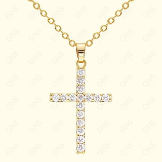 GNS - Gold Cross Necklace (CZN70G)