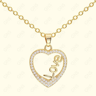 GNS - Gold Heart Necklace (CZN73G)