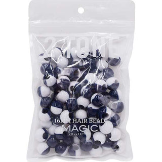 MAGIC COLLECTION - 16MM HAIR BEAD 2 TONE NAVY