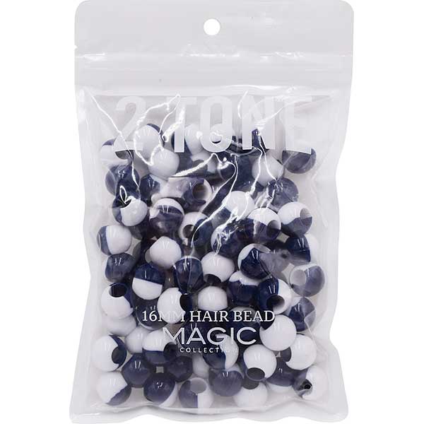 MAGIC COLLECTION - 16MM HAIR BEAD 2 TONE NAVY