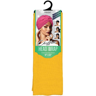 Buy yellow MAGIC COLLECTION - Chiffon Head Wrap (12 COLORS)
