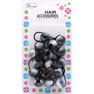 BLOSSOM - Hair Accessories Hair Knockers TWO TONE 8PCs BLACK #PPPTONBLA