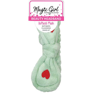 MAGIC GIRL - Beauty HeadBand Softest Plush BOW + PINK HEART