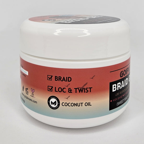 GOIPLE - Strong Hold Braid Gel Good For Twist, Locs, Braids SWEET PEACH