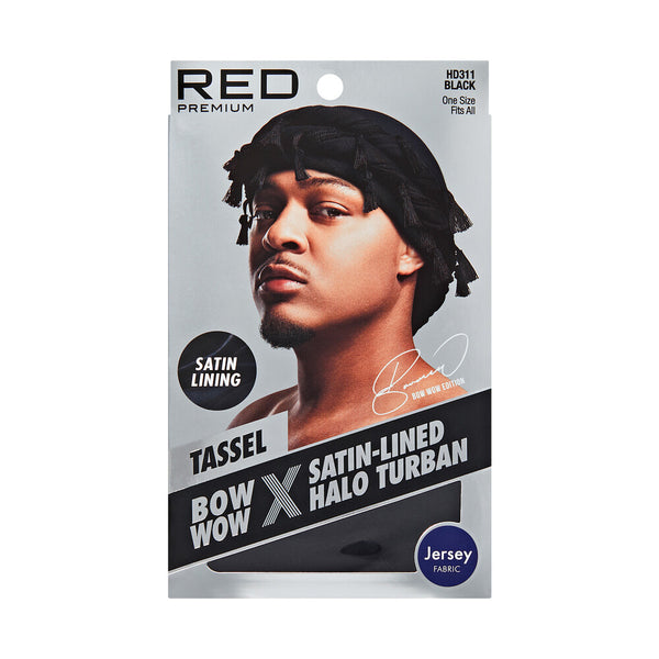 KISS - RED BOW WOW TASSEL HALO TURBAN JERSEY BLACK