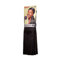 KISS - RED WOVEN SILKY SATIN WRAP SCARF BLACK