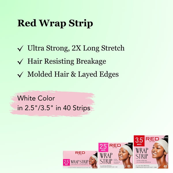 KISS - RED WRAP STRIP WHITE 2.5