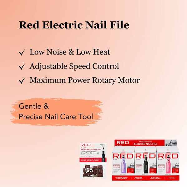 KISS - ELECTRIC NAIL FILE SANDING BANDS W/ BIT