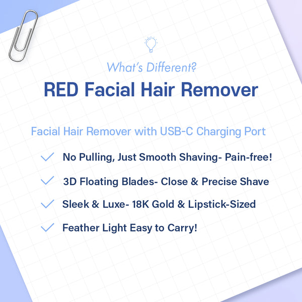 KISS - RED FACIAL HAIR REMOVER ROSE GOLD