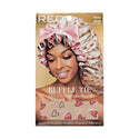 KISS - RED RUFFLE TIE BONNET BRAID HEARTS