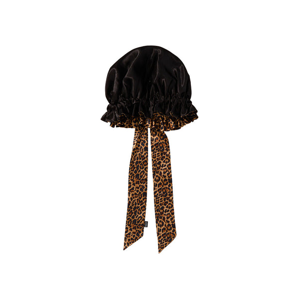 KISS - RED RUFFLE TIE BONNET XL BLACK
