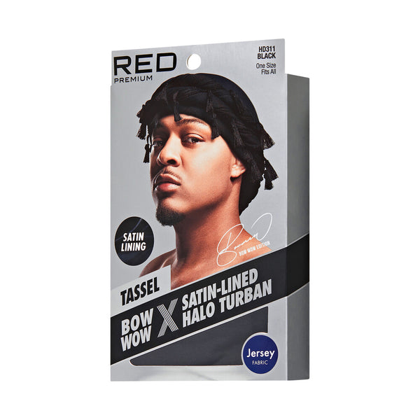 KISS - RED BOW WOW TASSEL HALO TURBAN JERSEY BLACK