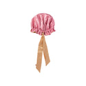 KISS - RED RUFFLE TIE BONNET XL BABY PINK