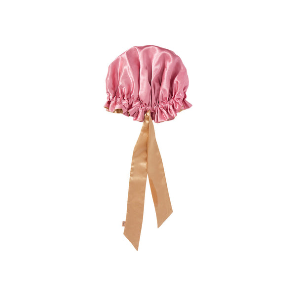 KISS - RED RUFFLE TIE BONNET XL BABY PINK