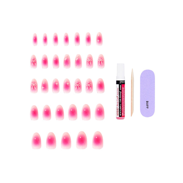 KISS - CORE DESIGN TREND SPRING GLUE-ON NAIL MEDIUM - MY TIME
