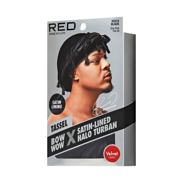 KISS - RED BOW WOW TASSEL HALO TURBAN VELVET BLACK