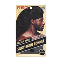 KISS - RED SATIN ELASTIC BONNET BRAID BLACK