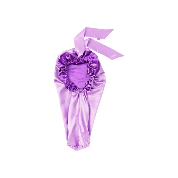 KISS - RED RUFFLE TIE BONNET BRAID LAVENDER