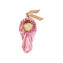 KISS - RED RUFFLE TIE BONNET BRAID BABY PINK