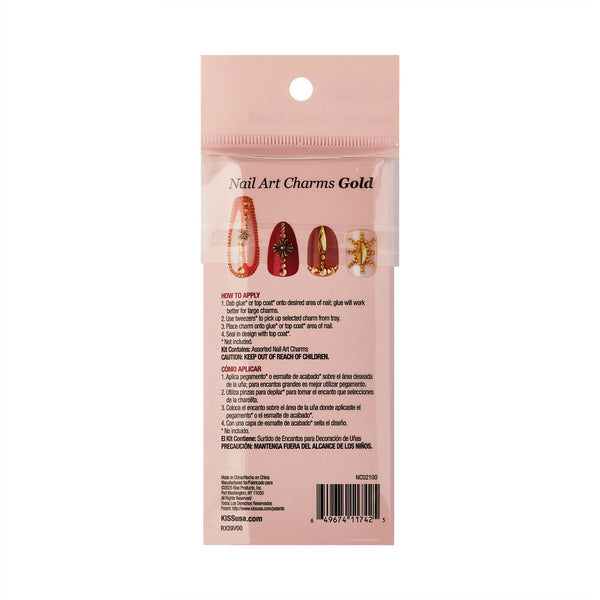KISS - NAIL ART CHARMS - GOLD