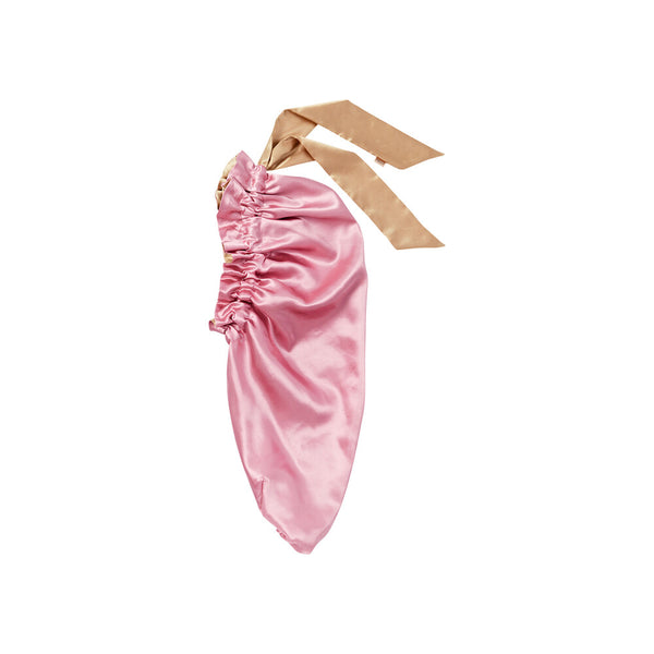 KISS - RED RUFFLE TIE BONNET BRAID BABY PINK