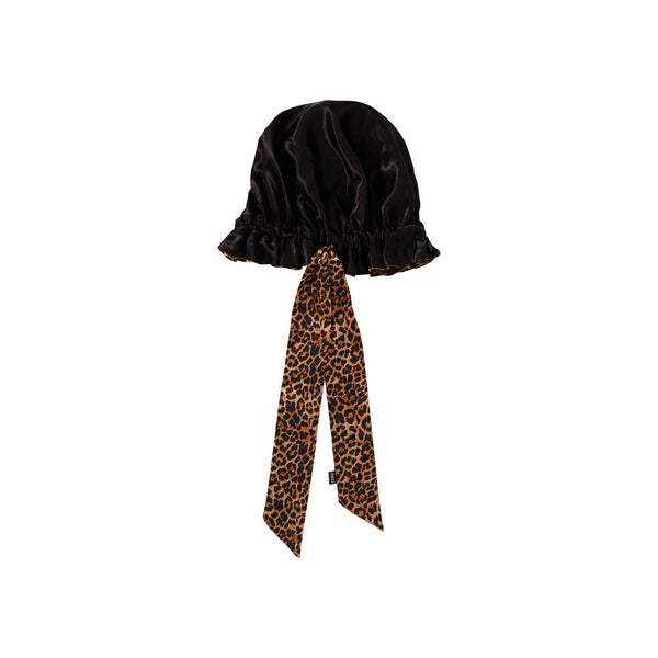 KISS - RED RUFFLE TIE BONNET XL BLACK