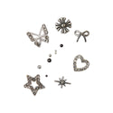 KISS - NAIL ART CHARMS - SILVER