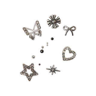 KISS - NAIL ART CHARMS - SILVER