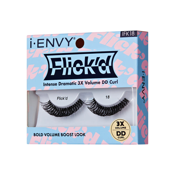 KISS - False Lashes Flick'd D-Curl Strip Lashes IFK18
