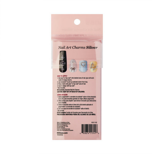 KISS - NAIL ART CHARMS - SILVER