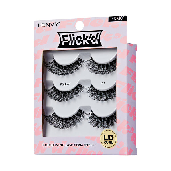 KISS - False Lashes Flick'd LD-Curl Strip Lashes Multi IFKM01
