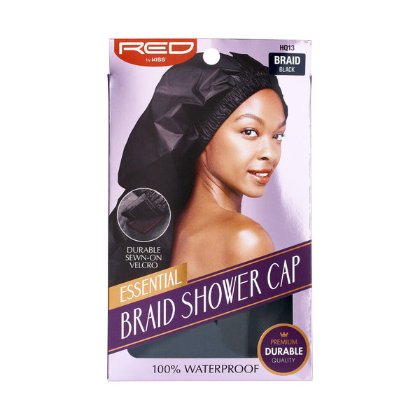 KISS - RED ESSENTIAL SHOWER CAP BRAID BLACK